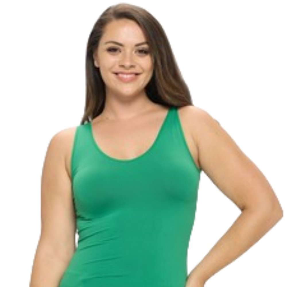 Seamless Reversible Tank Top - One Size Green